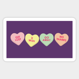 Rude Candy Hearts Magnet